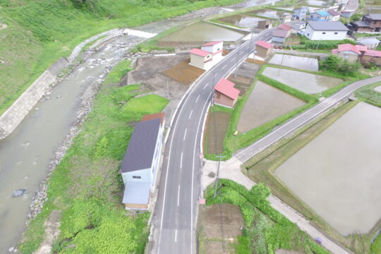 地域づくり基盤道路整備平谷拡幅　迂回路撤去工事